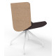 Review Upholstered Square Back Chair With Pyramid Base